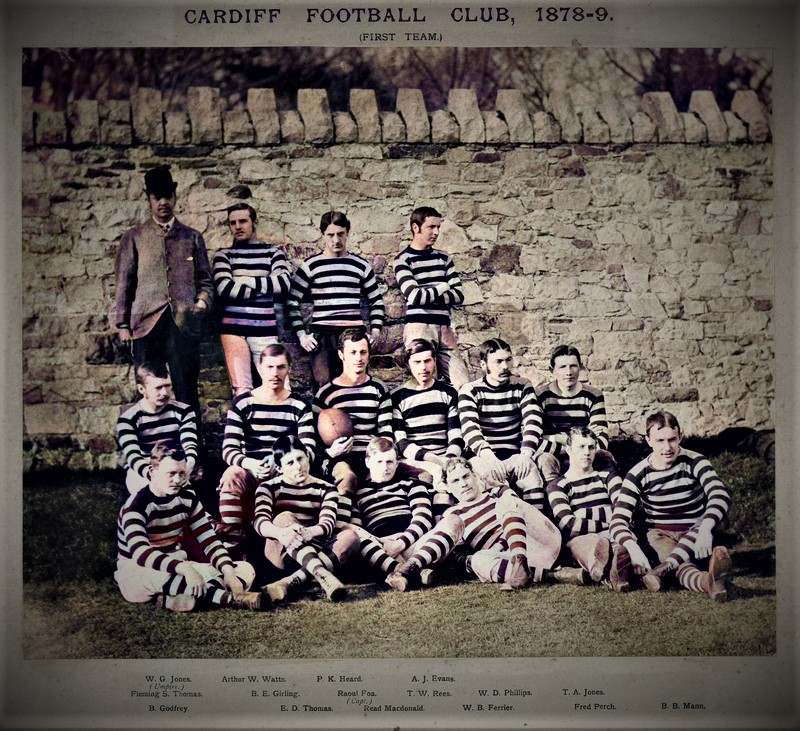 Cardiff Rugby club players pictured in 1878