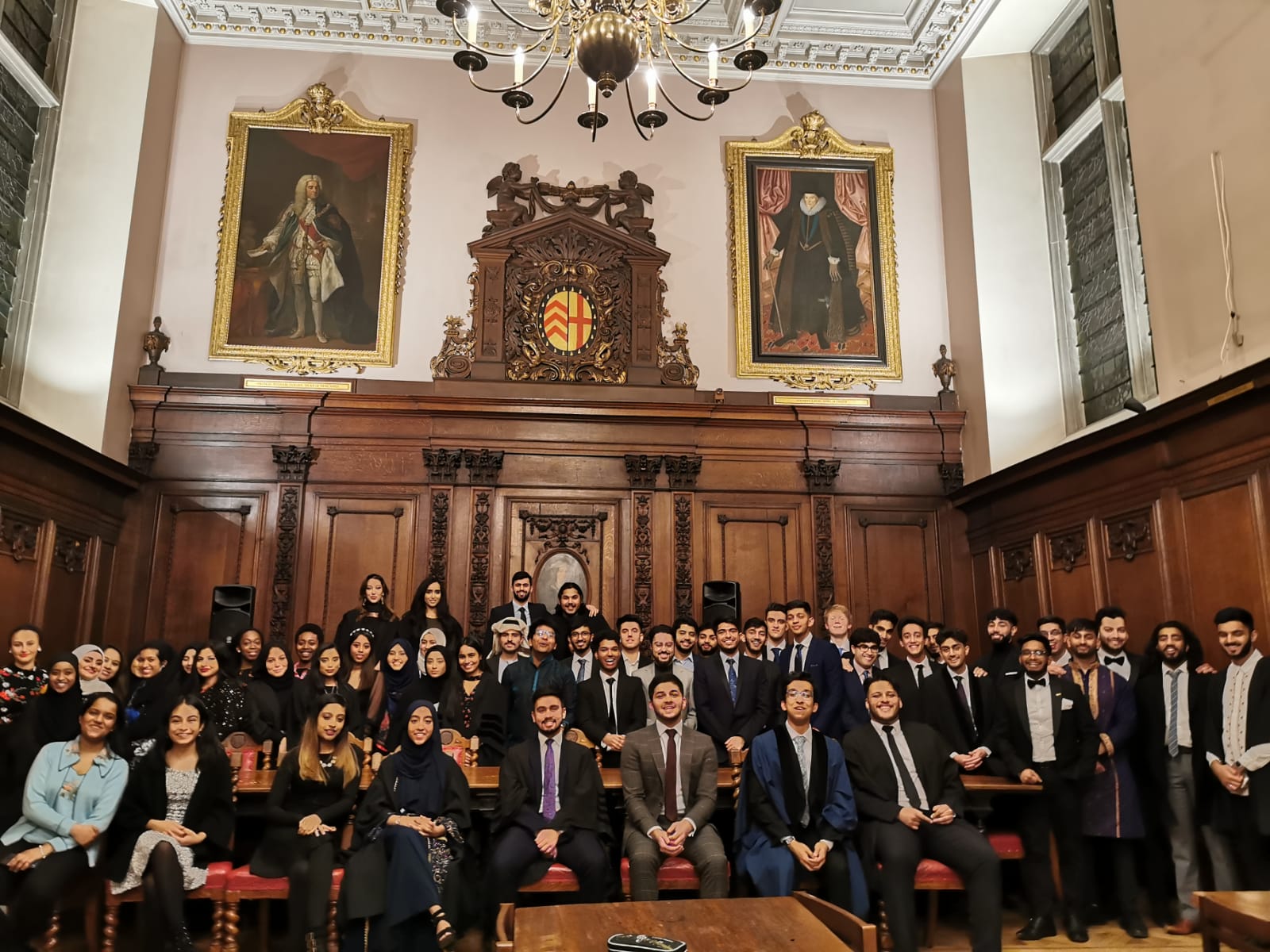 A group picture of a BanglaSoc event, with Azmaeen Zarif pictured in the front row
