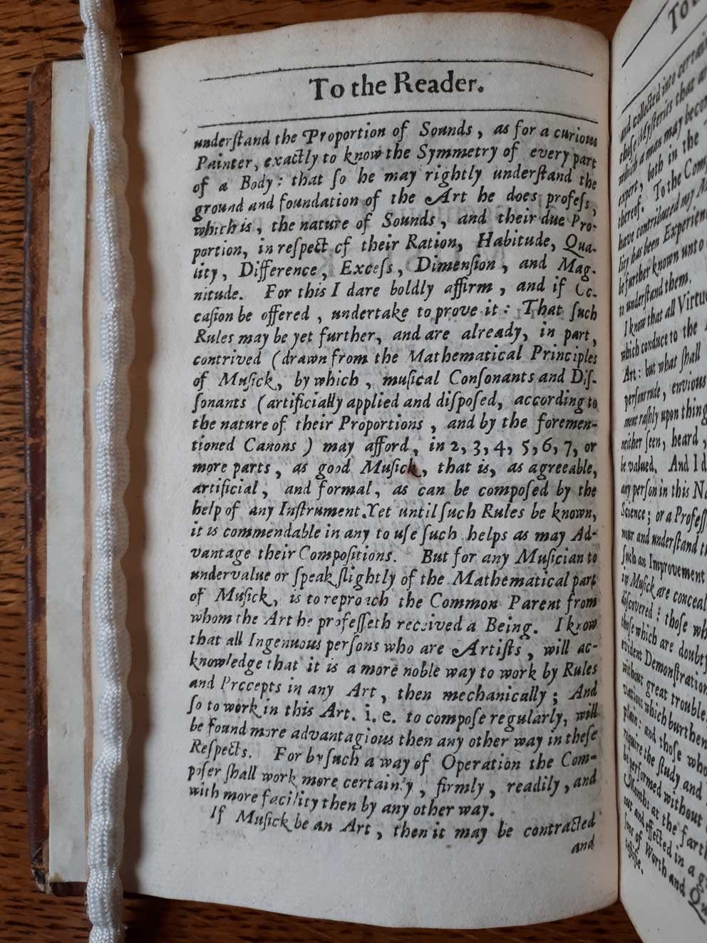 An unnumbered page in an early printed book.